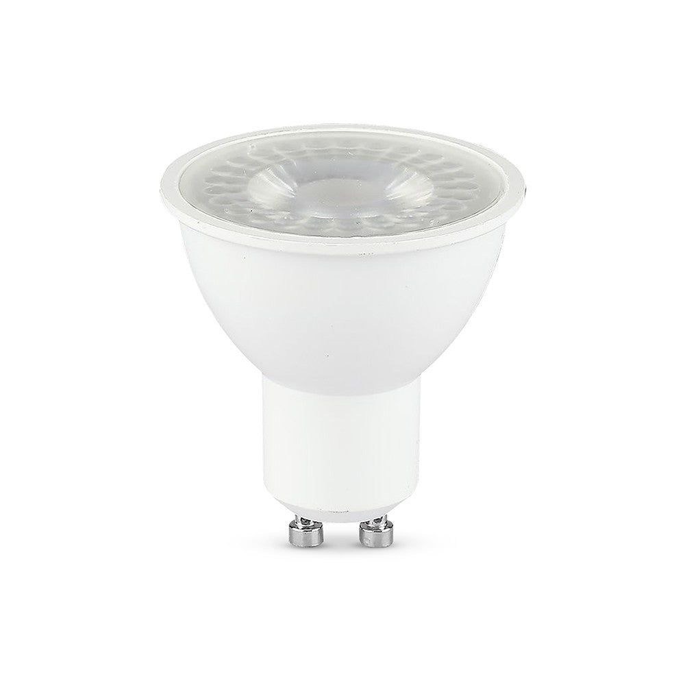 GU10 7,5W Plast Spotlys 4000K 110D - Energibesparende spot med god farvegengivelse, perfekt til belysning i hjemmet.