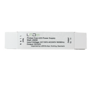 200W 24V Flicker Free Strømforsyning til Indendørs Brug - 24V DC, 12,5A, IP20