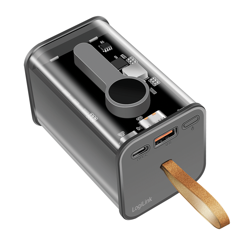 Mobile Power Bank, 20.000mAh, PD 20W, transparent