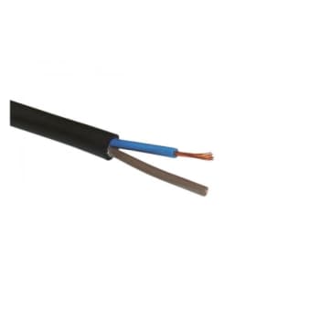 Gummikabel H07RN-F 2x1 mm² R100, sort