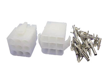 Ledning-til-ledning stiksæt - 3x3pol (6,2mm benafstand)