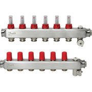 Danfoss SSM manifoldsæt 6+6 m/flowmetre og endestykke