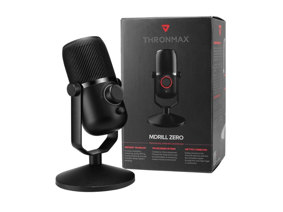 Mdrill Zero mikrofon - 48kHz/16bit, RGB, Sort