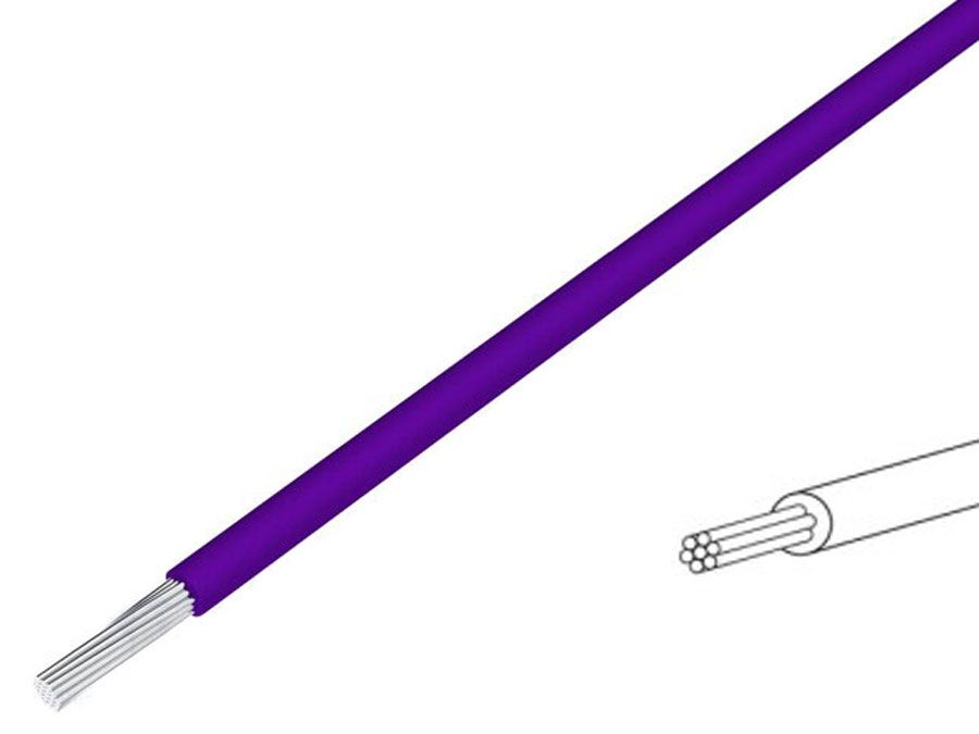 Monteringsledning - 2,5mm² trådet, PVC, Violet (metervare)