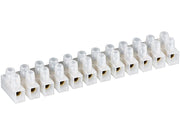 Klemrække - 12 x 10mm² kronmuffe, 400V/57A, Hvid