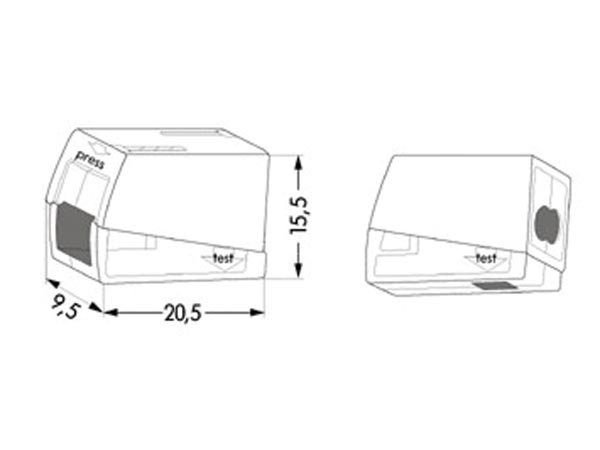BELYSNINGSKLEMME 2,5MM2 HVID