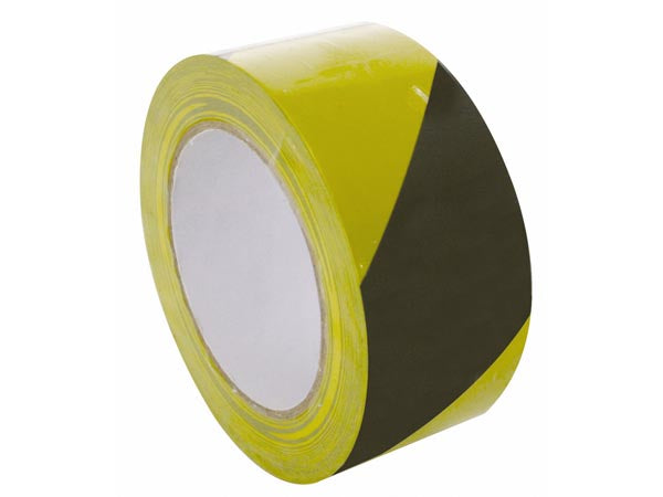 Banemarkeringstape - 50mm x 33M, GUL/SORT