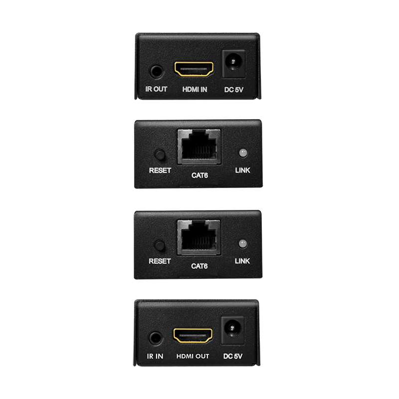 HDMI extender over LAN (60m) - 1080p/60Hz, POC, IR