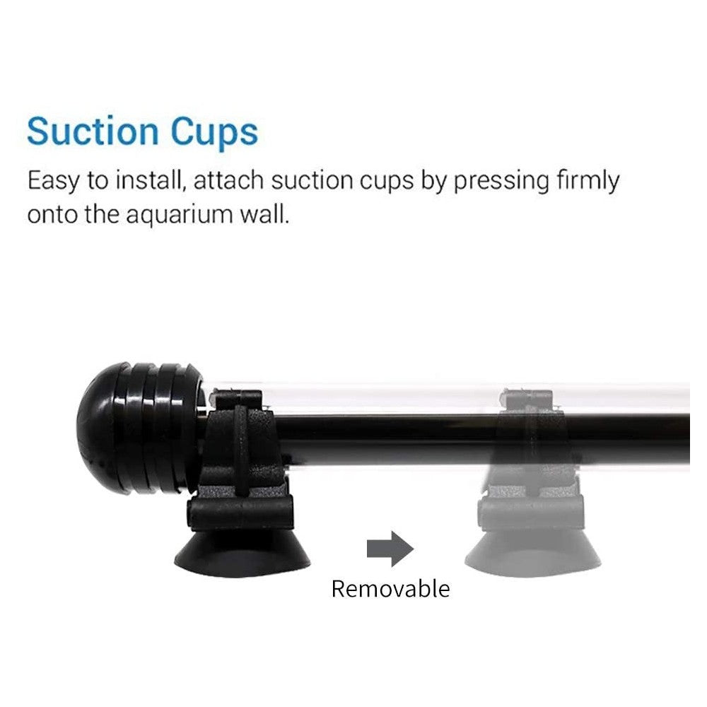 48 cm RGB akvarie armatur - 5W LED, sugekopmontering, IP67, memory funktion