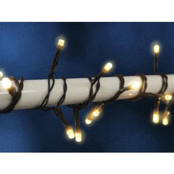 Lyskæde 180 varm hvide led. IP44 godkendt. Med dobbelt timer.