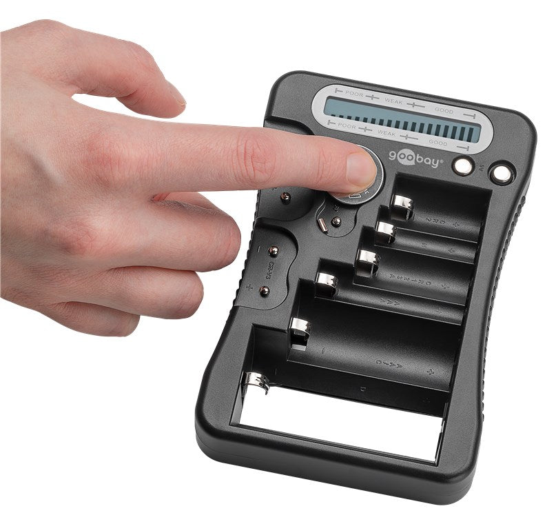 Batteritester m. LCD display