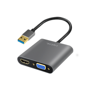 HDMI konverter - USB 3.0 til HDMI/VGA, kombi