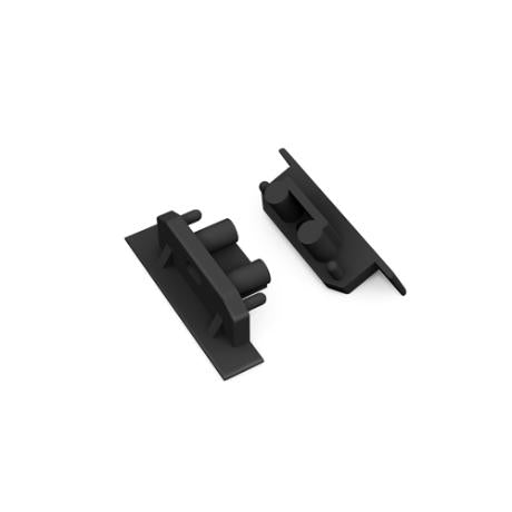 DIOFLEX endestk. GROOVE14 G2 SQ med hul sort 2 stk