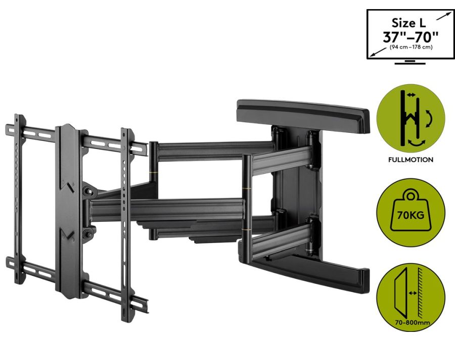 TV vægbeslag - 37-70" -15°/+3°vipbar, Vægafstand maks 800mm