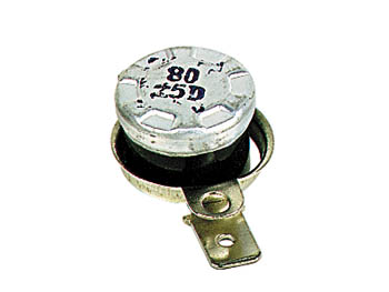 Termostat m. autoreset - NO slår til v. 80°C, 10A