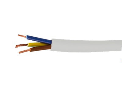 Plastkappeledning - 3x0,75mm² PKLJ rund, GRÅ (metervare)