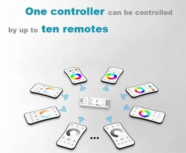 LEDlife rWave touch CCT fjernbetjening - 4 zoner, batteri, inkl. holder