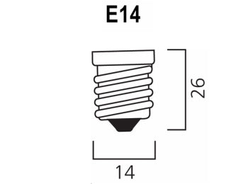 E14 LED kutterpære - 24-28V / 2,4W Varm hvid