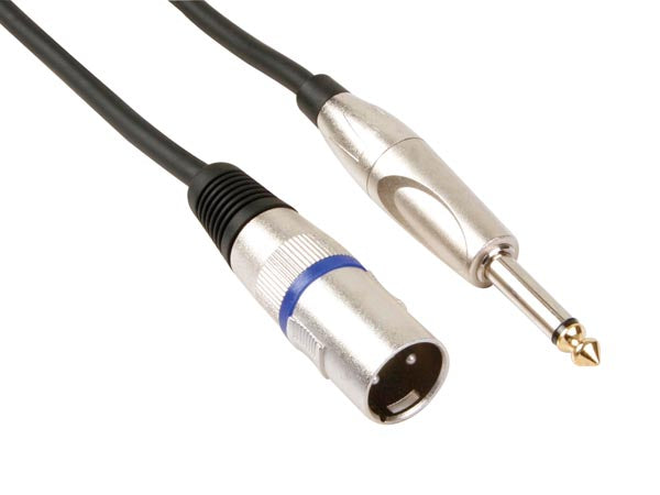 XLR kabel - XLR han til 6,35mm mono JACK han (1,5m)