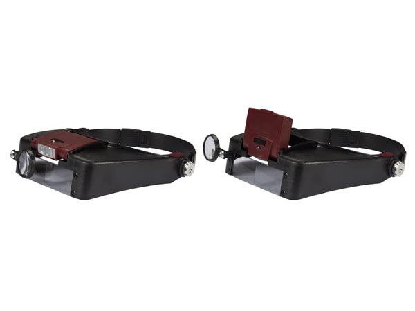 Lupbrille - Forstørrelse 3,2 til 9,2 dioptri, med LED lys