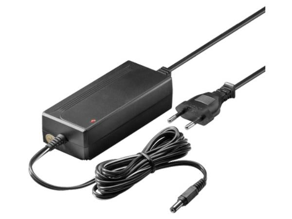 Netadapter - 12Vdc / 36W (3A), In-line, Sort (5,5x2,5mm)
