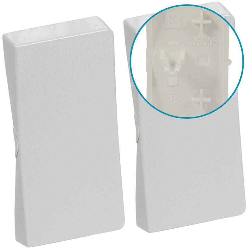 LK Fuga tangentsæt til dobbeltafbryder, gammel model - lysegrå