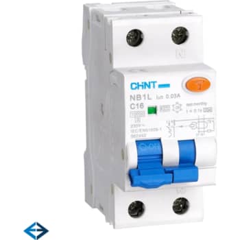 Kombiafbryder RCBO Chint, 1P+N, C karakteristik, 16A, 30mA, 10kA