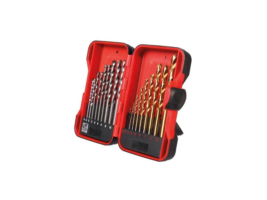 Murbor (Ø4-10mm) og HSS (Ø1-10mm) borsæt - 18 dele