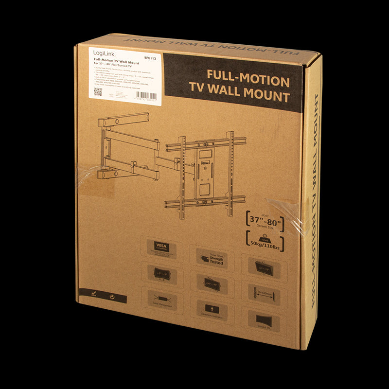 TV vægbeslag  37-80" 50kg tiltbar og drejbar 76-620mm