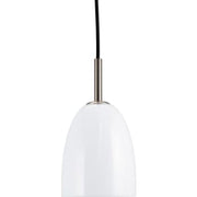 Jazz Pendel E14 Ø12 cm, opal glas/børstet stål