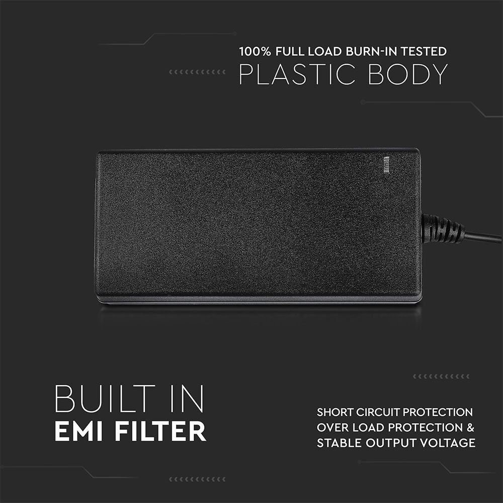 V-Tac 30W LED strip strømforsyning - 12V DC, 5A, IP44 til vådrum