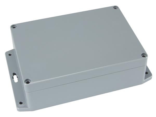 Plastkabinet m. flanger - GRÅ, IP65 (171x121x55mm)
