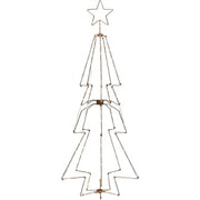 Konstsmide metal-juletræ med topstjerne, 210 cm messing