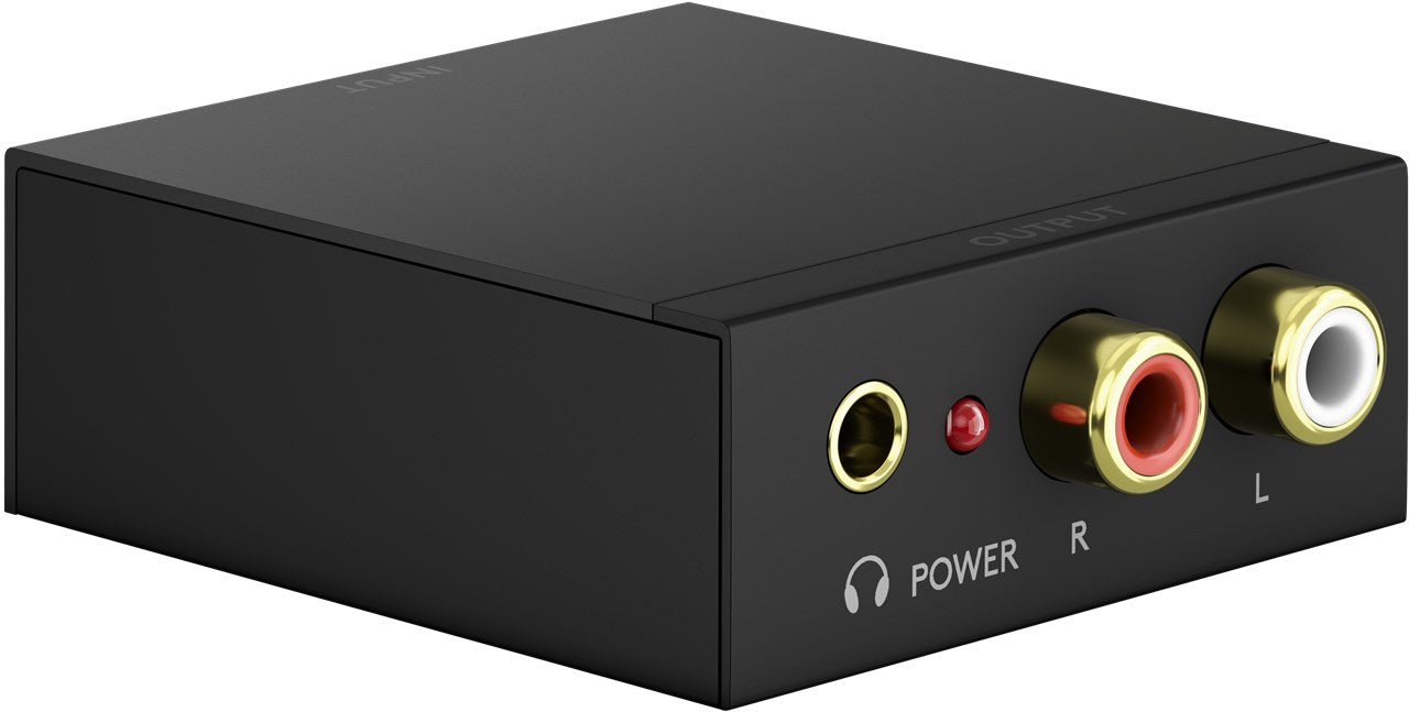 Digital-til-analog audiokonverter - TOSLINK/COAX > RCA/Jack