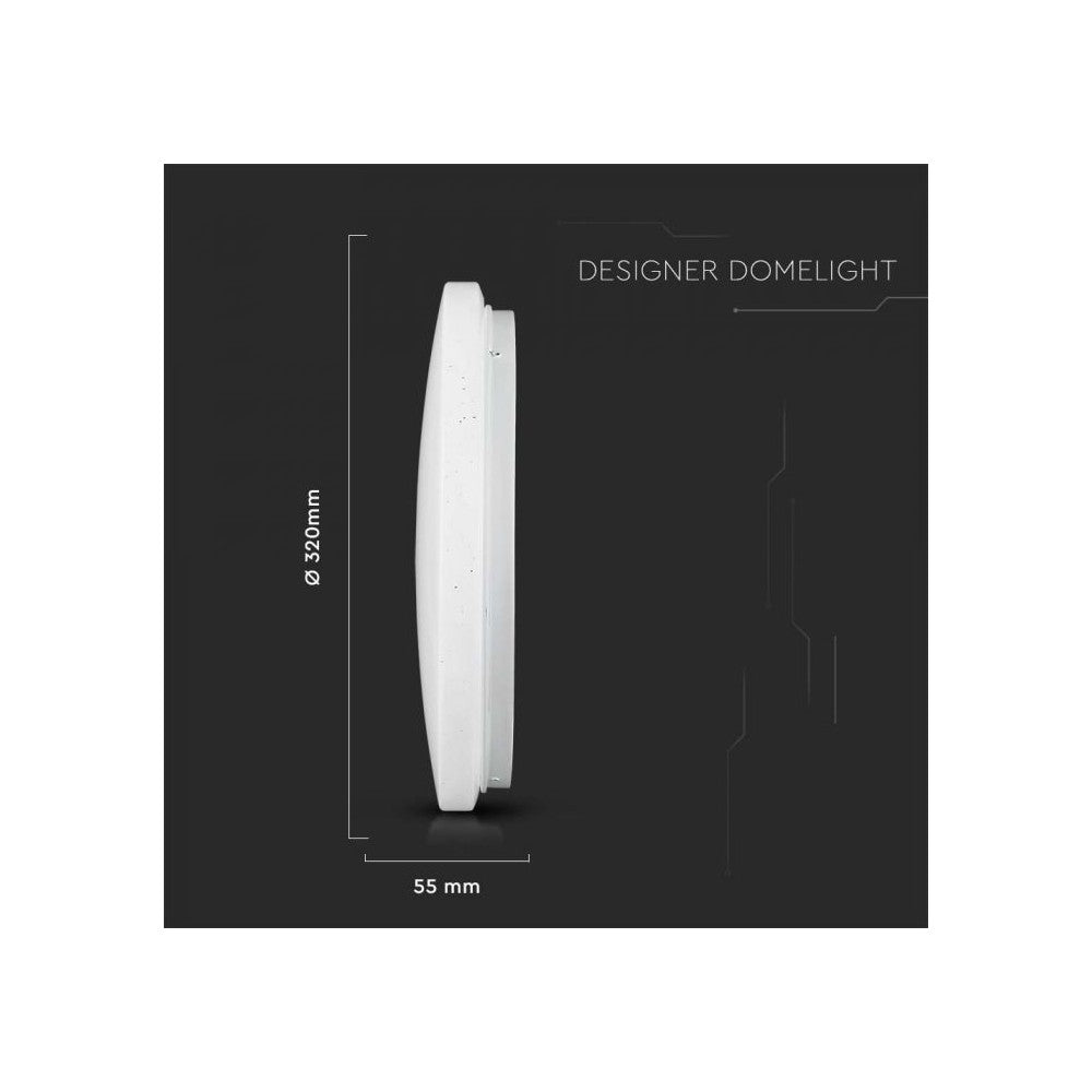 36W Loftlampe med RGB+WW+CW, Stjernebetræk - Kompatibel med Amazon Alexa og Google Home