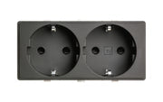 STIKKONTAKT+S SCHUKO 16A 2M ANTRACIT