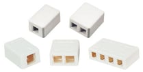Vægboks 2XKEYSTONE hvid