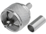 UHF(PL-259) hanstik til RG58/U, Ø5mm (krimptype)