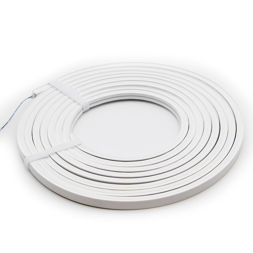 10m Varm hvid LED strip - Fleksibel neon flex belysning med 10x10 mm dimensioner, 10W/m, 24V, RA81