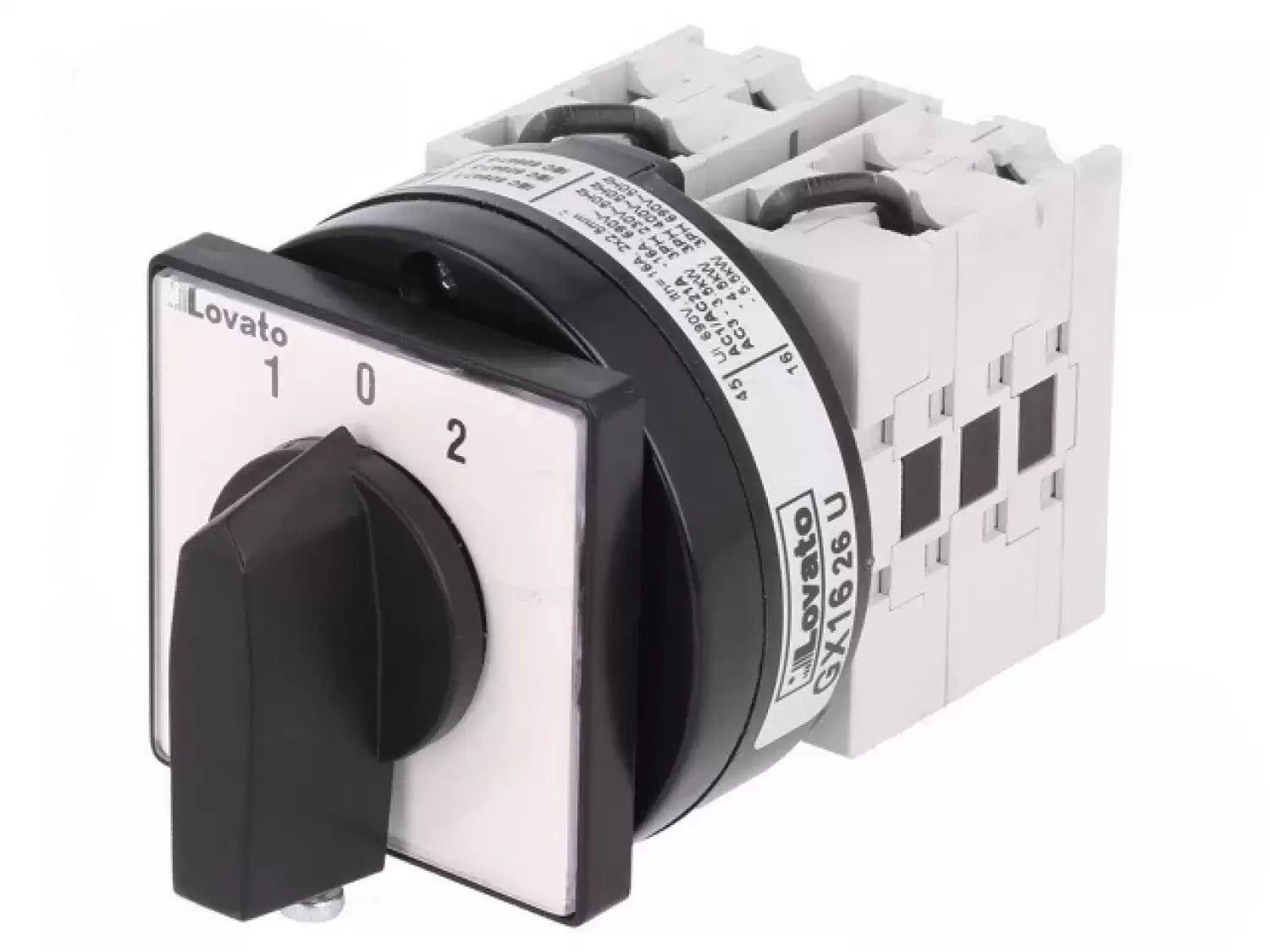 Maskin drejeafbryderkontakt - 3P, (1)-0-(2), 16A (IP65)
