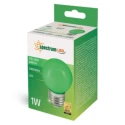 Spectrum 1W LED dekorationspære - Grøn, G45, E27, 230V, RA80