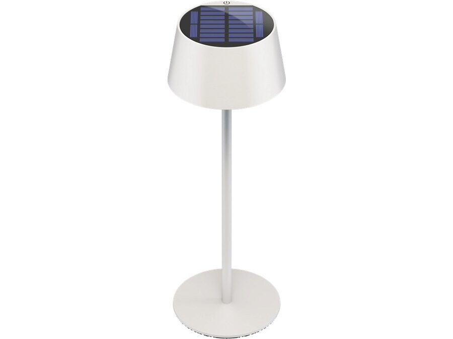 Trådløs LED solar bordlampe, hvid (IP44)