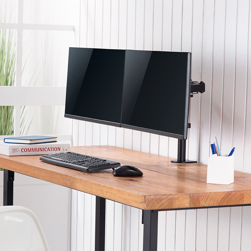 Dual Monitor Bordbeslag - 17-32" justérbar arm, vip/drejbar