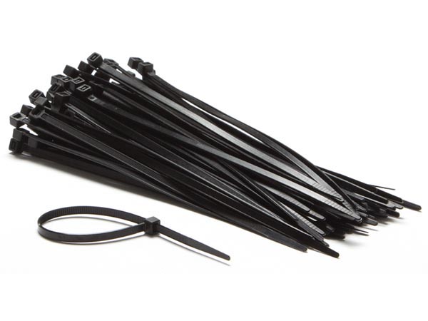 Kabelstrips - 4,6x200mm, Sort (100 stk.)
