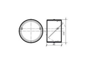 Rund forbindelsesstykke m. tilbageslagsventil - Ø100mm