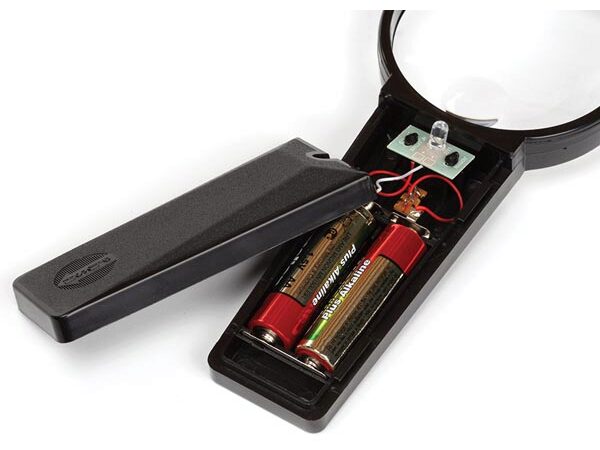 Lup - Forstørrelsesglas m. 4x / 12x dioptri, m. lys