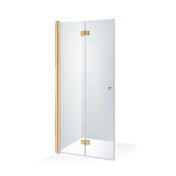 Folding doors 1/2 Simona Right side, gold profiles 90x200cm