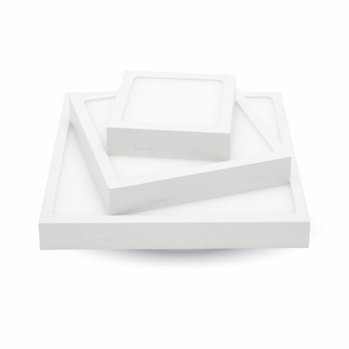 12W LED Panel, 3000K - Firkantet