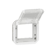 PLEXO 55 IP55 Mosaic adaptor 2 modul hvid, transparent klaplåg