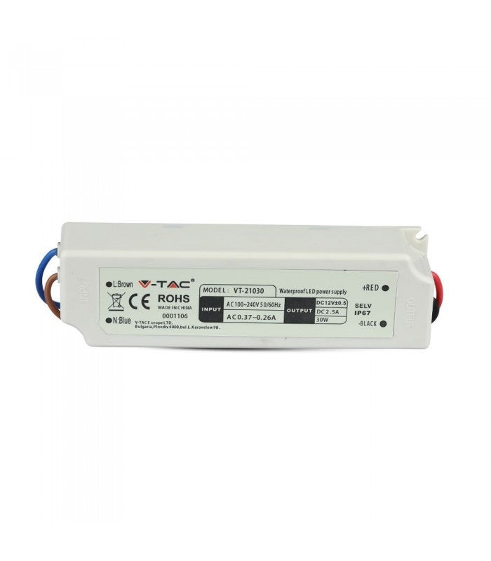 strømforsyning - 12V DC, IP67 vandtæt